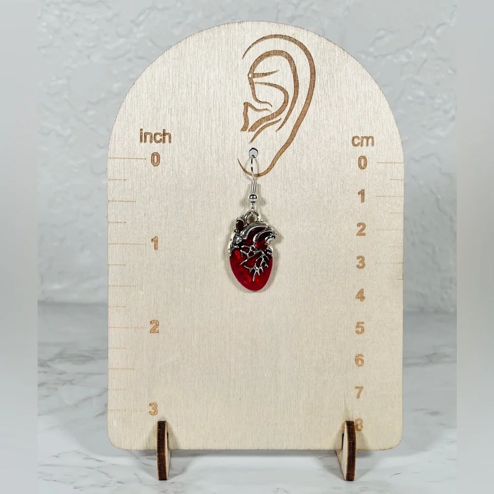 Anatomical Heart Earrings - Picture 5 of 8
